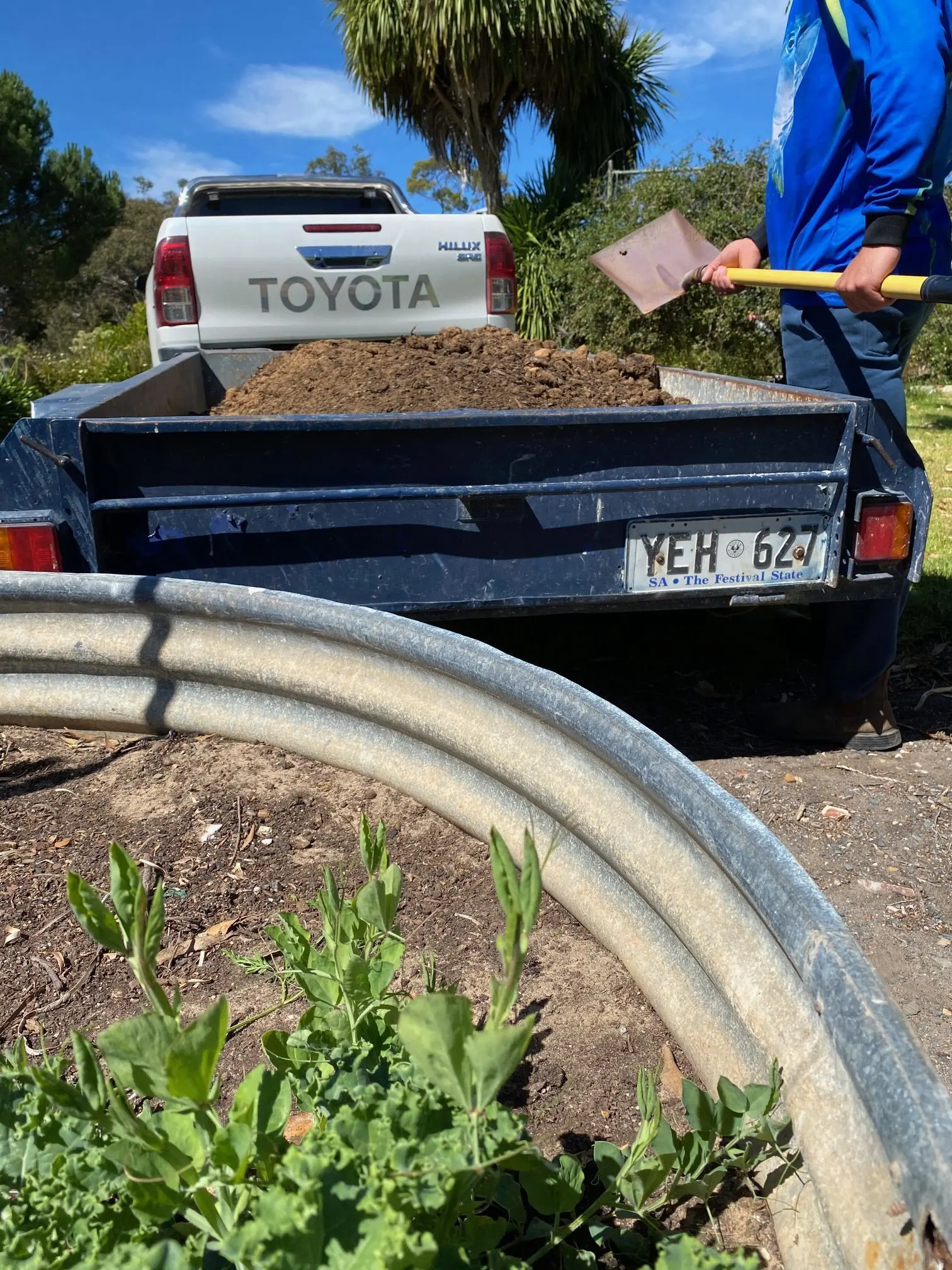 Toyota Hilux ute with a trailer
