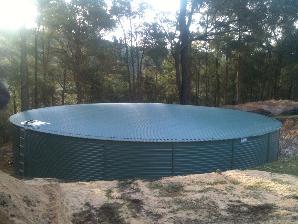 A large Pioneer Water tank