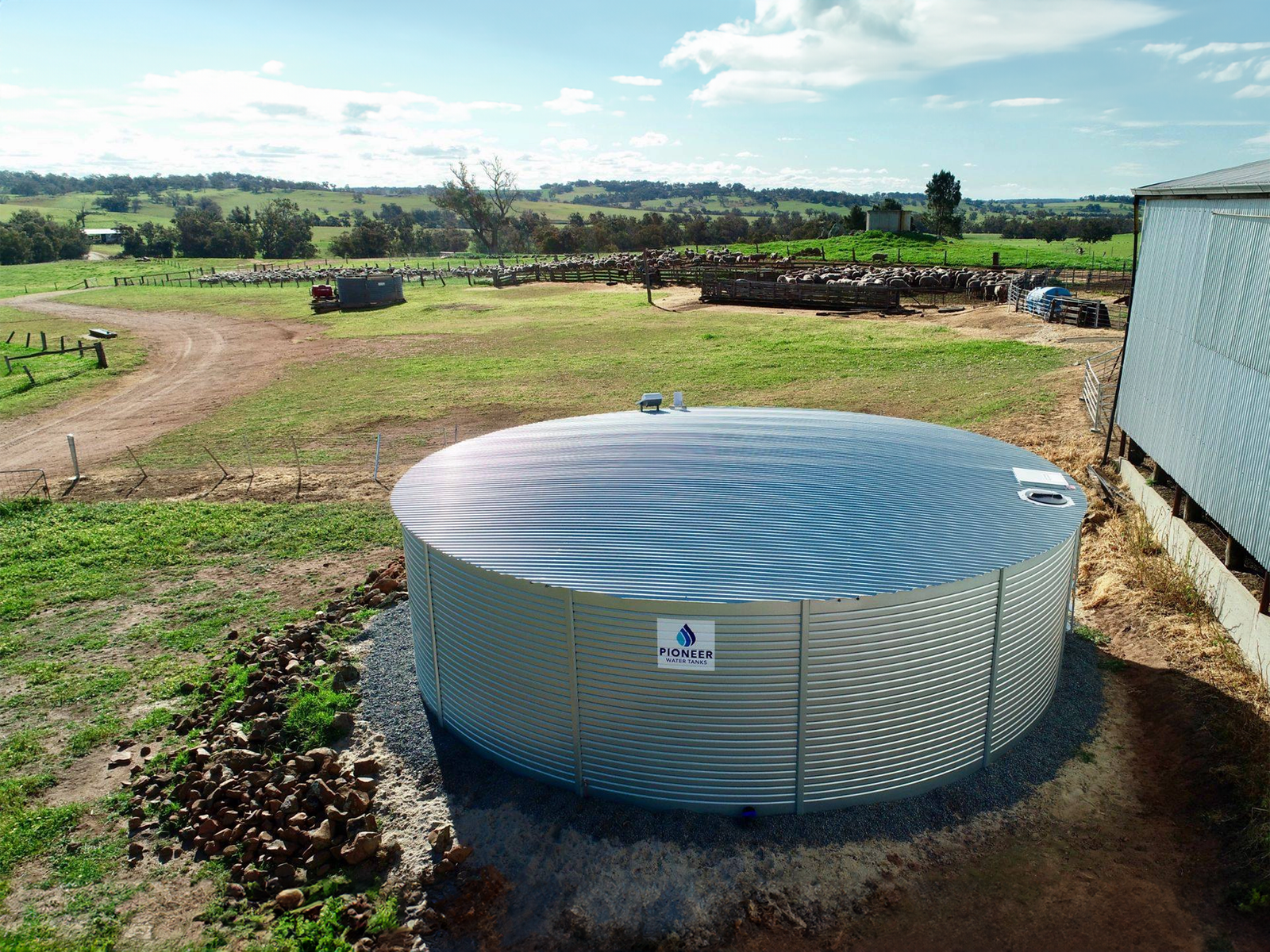 Sheep Farm Drought Water tank